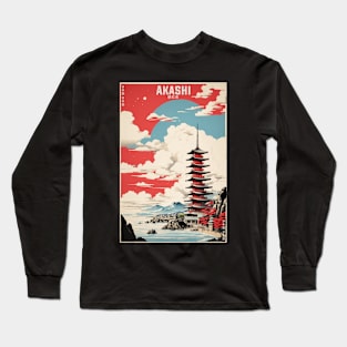 Akashi Japan Vintage Poster Tourism Long Sleeve T-Shirt